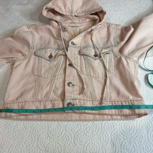 Ganni Pink Jean Jacket as seen in Emily in Paris - Picture 13 of 16